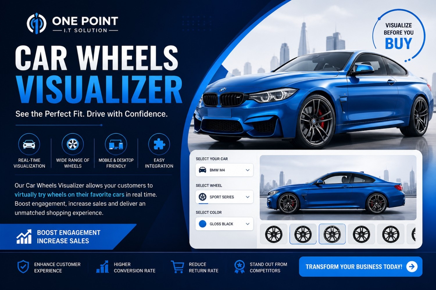Car Wheel Visualizer Developed by One Point I.T Solution